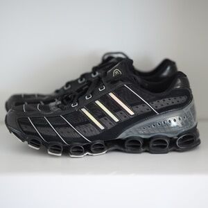 Vintage Rare Adidas Bounce Trainers Running Shoes Black Gray Men 10.5 Mint